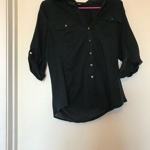 Black button down shirt